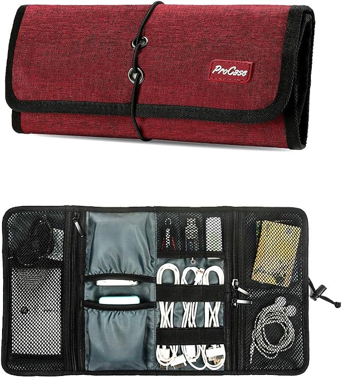ProCase Electronic Organizer Cord Pouch, Travel Cable Charger Phone Accessories by ProCase