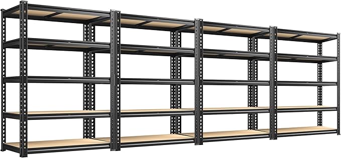 REIBII 2020LBS Storage Shelves 5 Tier Garage Shelving Heavy Duty Adjustable by REIBII