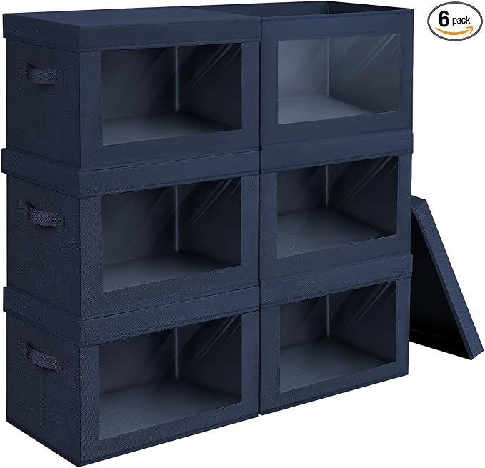 Minimalist 6 Pack Large Fabric Storage Bins by Homsorout