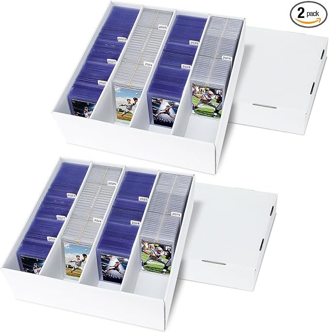 Trading Card Storage Box, 2 Pack Sports Cards Storage Boxes by OldCanal