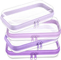 Hoolerry 4 Pcs Hard Clear Zipper Case Makeup Bags Plastic Pencil Pouch by Hoolerry