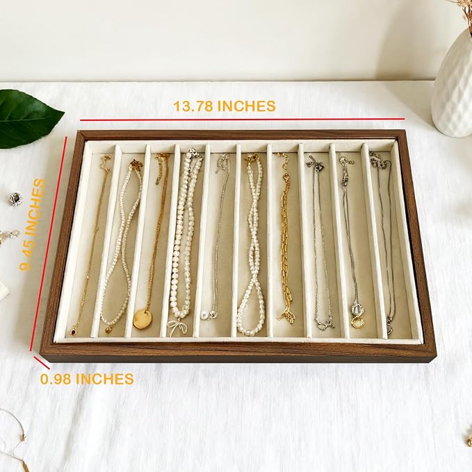 Large Jewelry Trays for Drawers Stackable Velvet Jewelry Display for Vendors - Image 4