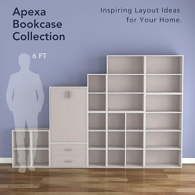 Homes: Inside + Out Apexa 3-Tier Stackable Wood Bookcase - Image 10