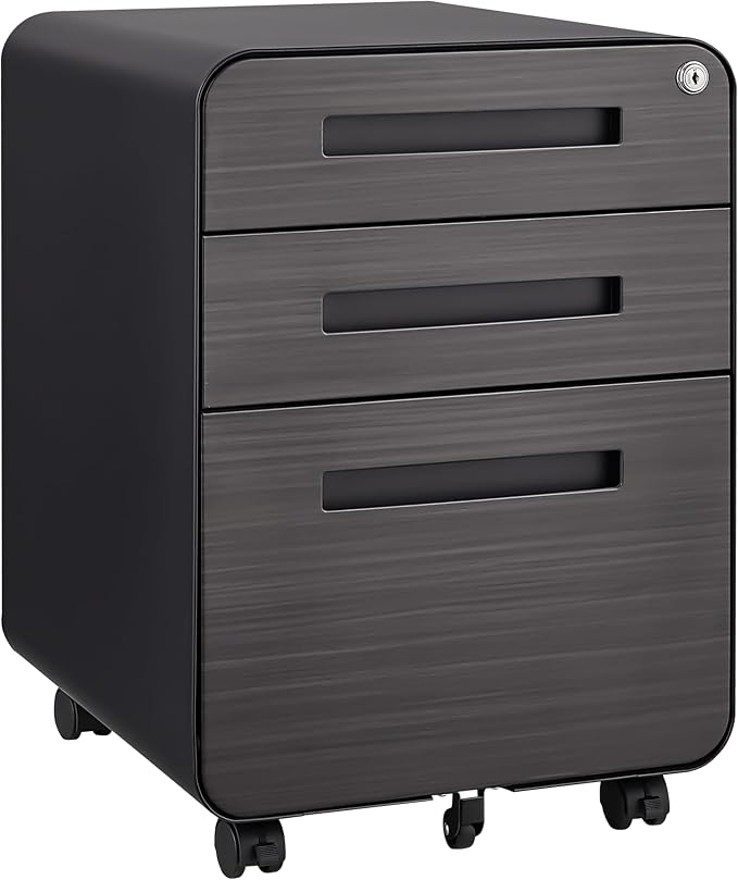 3 Drawer Mobile File Cabinet Under Desk by TEEALUBAN