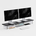 Dual‑Tier Monitor Stand for Modern Desk Setup – Minimalist Wooden and Metal by FENSULN