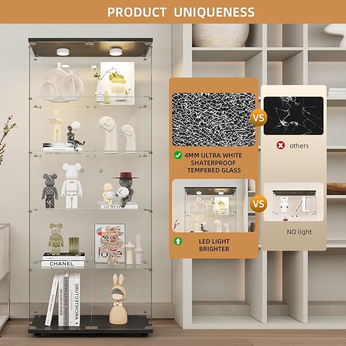 Beauty4U Glass Display Cabinet - Image 5