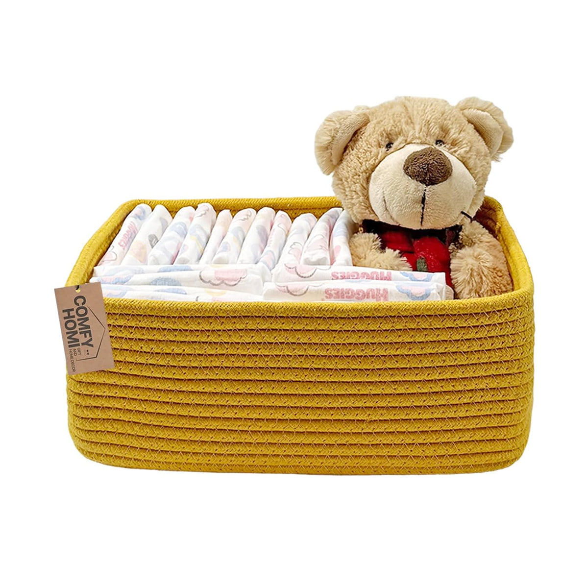 13" x 8.5" x 5.1" Storage Baskets for Organizing | Cotton Rope Woven