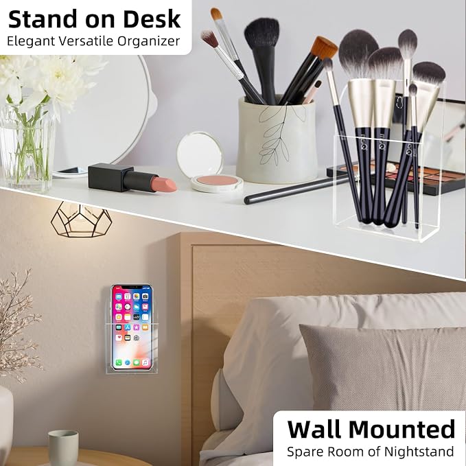 Acrylic Remote Holder Wall Mount Phone Holder - Image 4