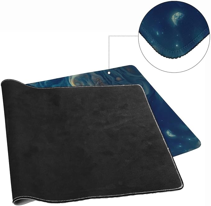 Spectacular Cosmic Planets Large Mouse Pad, Vintage Aesthetic Gaming Desk Mat - Image 5