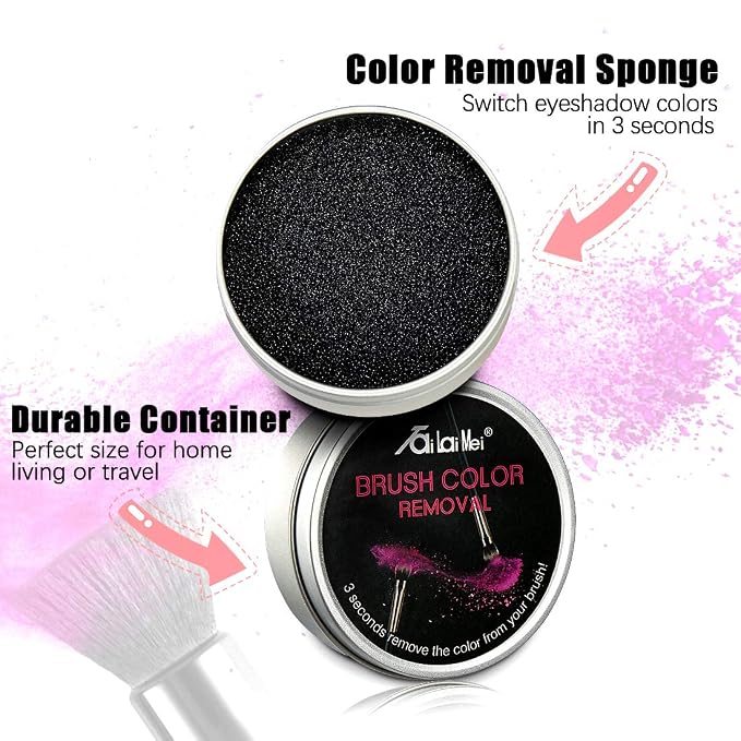 TailaiMei 2 Pack Color Removal Cleaner Sponge, Quickly & Easily Clean Makeup - Image 5