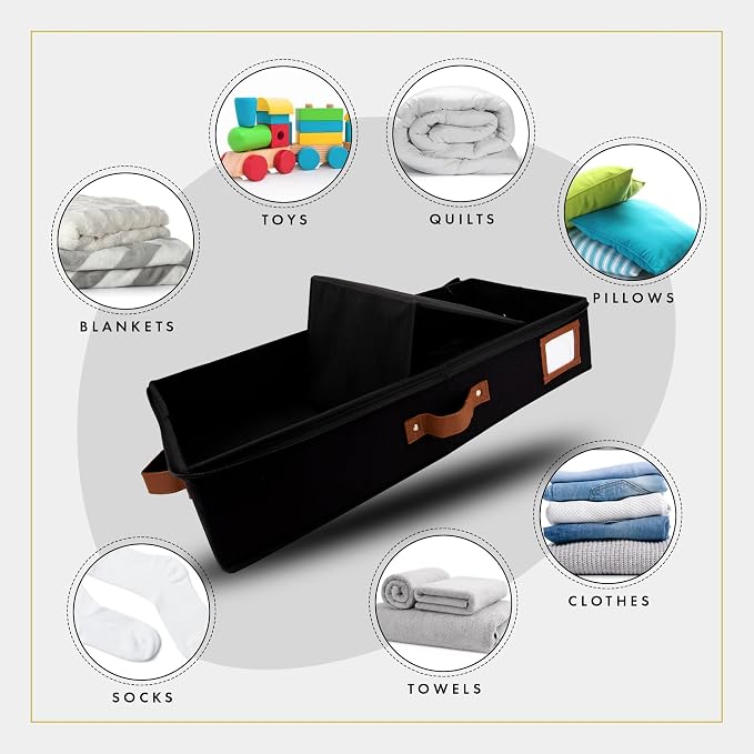 HOMELUX THEORY 2pc Under Bed Storage Containers, Bedroom Under the Bed Drawer - Image 8