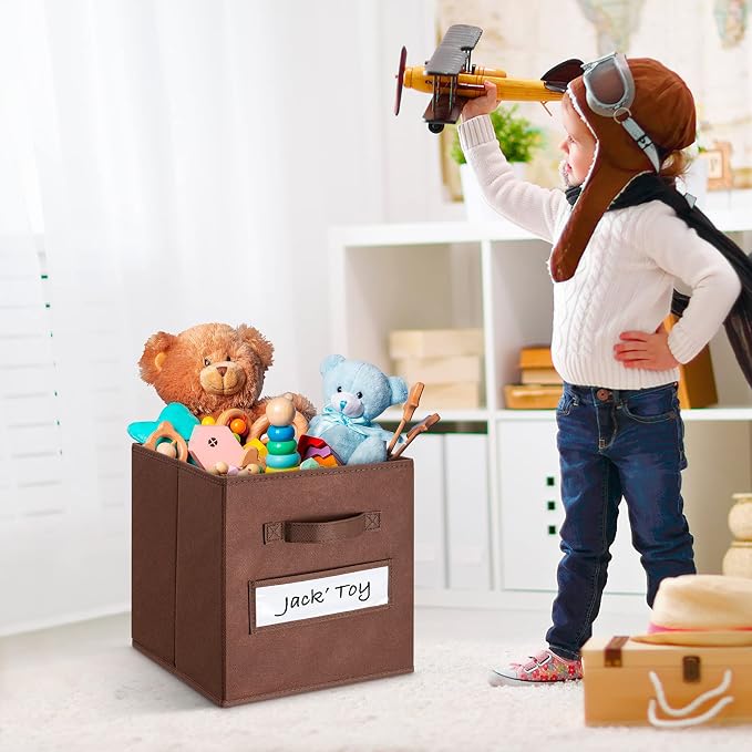 artsdi 11 Inch Storage Cube, Storage bin, cube storage Foldable Fabric Cube - Image 5