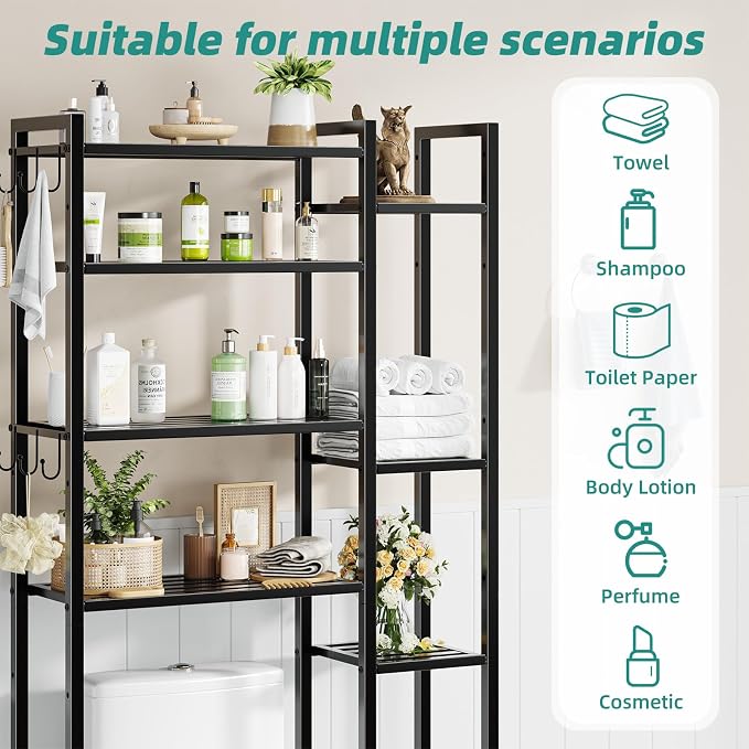 Simple Trending 8 Tier Over The Toilet Storage - Image 4
