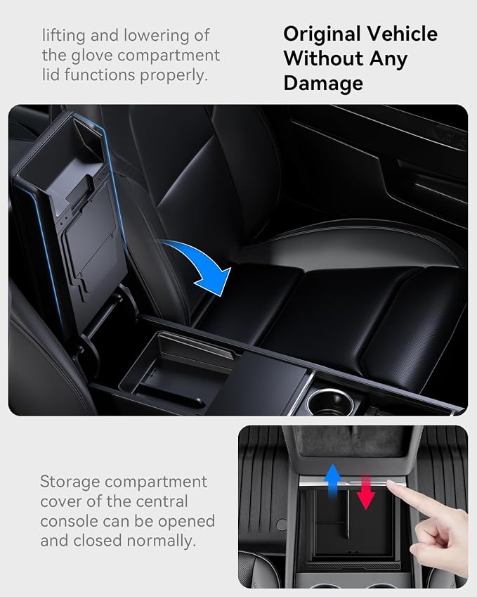 for Tesla Model Y Juniper Center Console Organizer Slide Smoothly - Image 7
