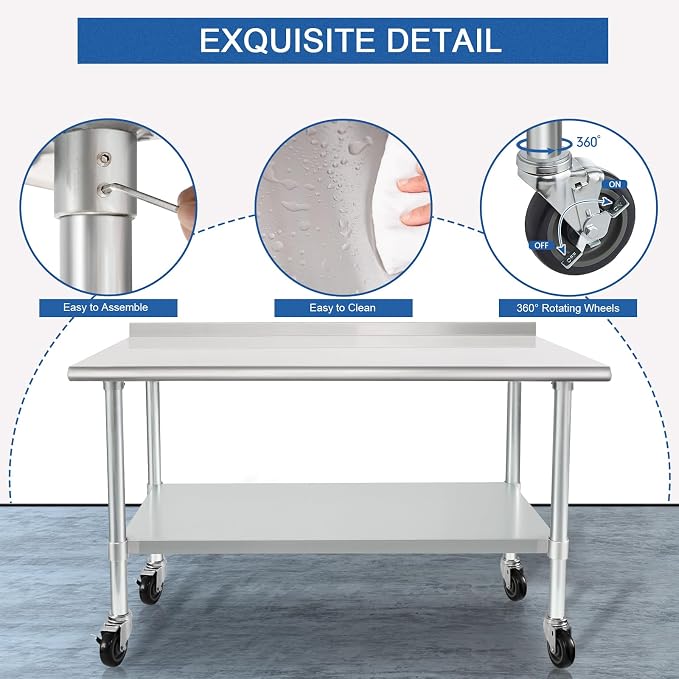 HARDURA Stainless Steel Table 24 x 48 Inches - Image 3