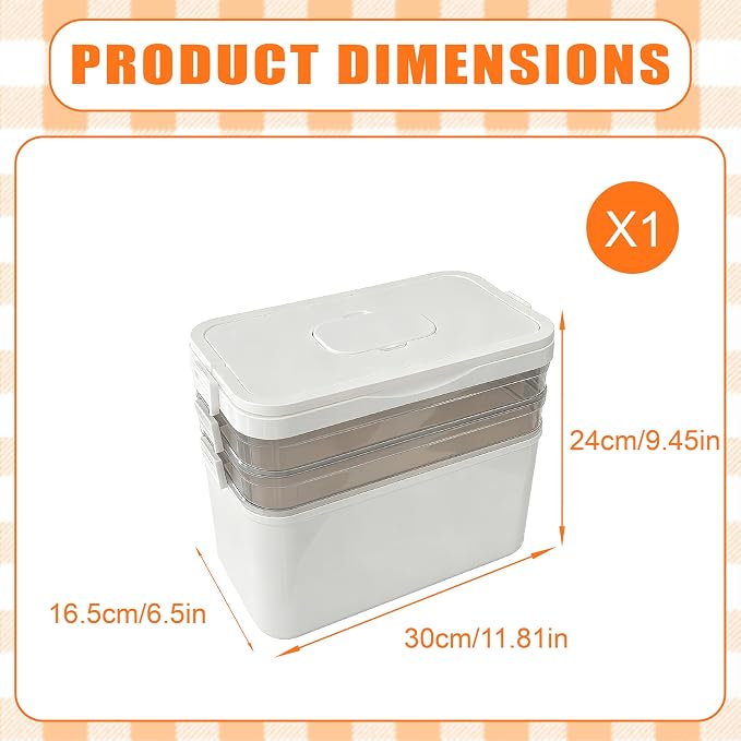 3-Tier Medicine Organizer with Detachable Pill Box, First Aid Kit with Handle - Image 2