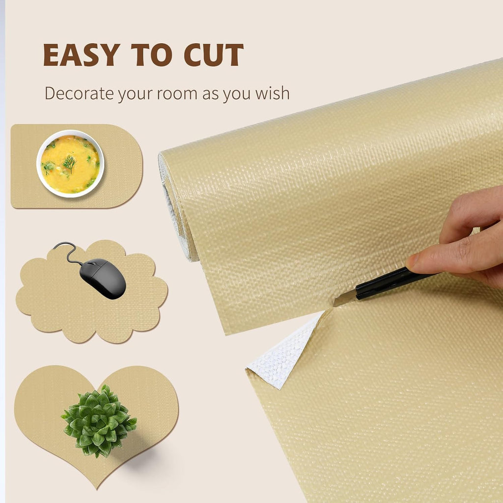 Shelf Liners for Kitchen Cabinets 12in x 30FT, Non Adhesive Drawer