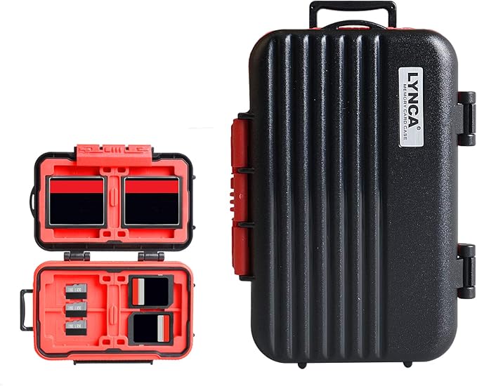 LYNCA 24 Slots Camera Memory Card Case Holder Water-Resistant Anti-Shock SD by LYNCA