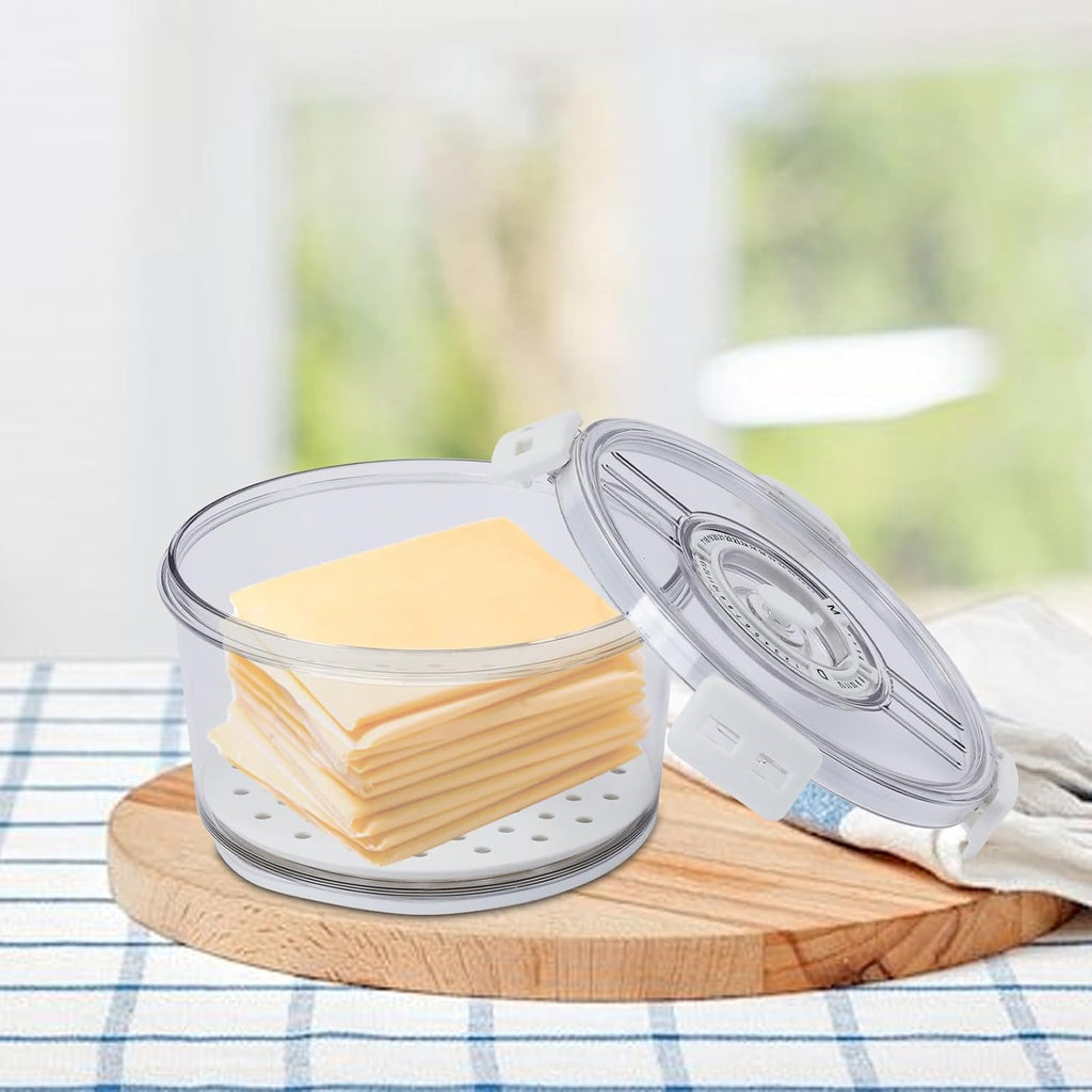 Cheese Container for Refrigerator,Cheese Keeper with Airtight Lid and