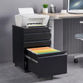 3-Drawer Lockable Mobile File Cabinet – Metal A4/Letter/Legal Size Storage by LunaThreads