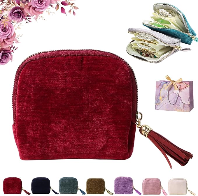 Travel Jewelry Case, Portable Jewelry Storage Bag, Compact Foldable Five by Unknown