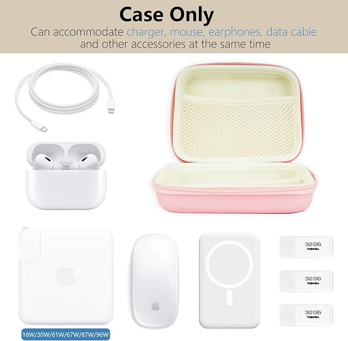 Charger Case for Macbook, Portable Tech Electronic Organizer Bag, Travel - Image 3
