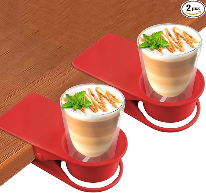 Kalolary 2-Pack Table Edge Cup Holder by Kalolary