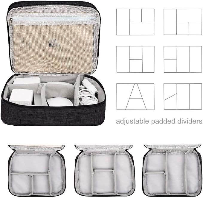 Electronics Organizer, Jelly Comb Electronic Accessories Cable Organizer Bag - Image 3