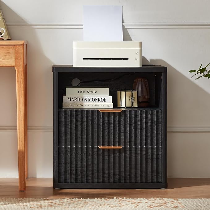 LEYAOYAO Fluted Farmhouse Nightstand Set of 2 - Image 9