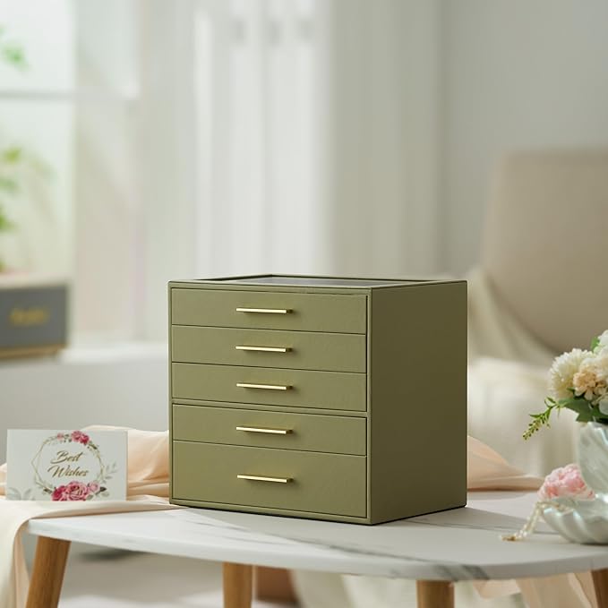 Jewelry Box Organizer Case for Women: 5-Layer Jewelry Storage Case - Image 4
