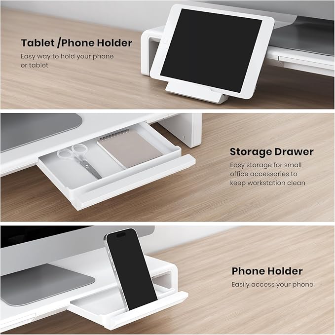 Monitor Stand Riser, Klearlook Foldable, Height Adjustable Computer Stand - Image 5