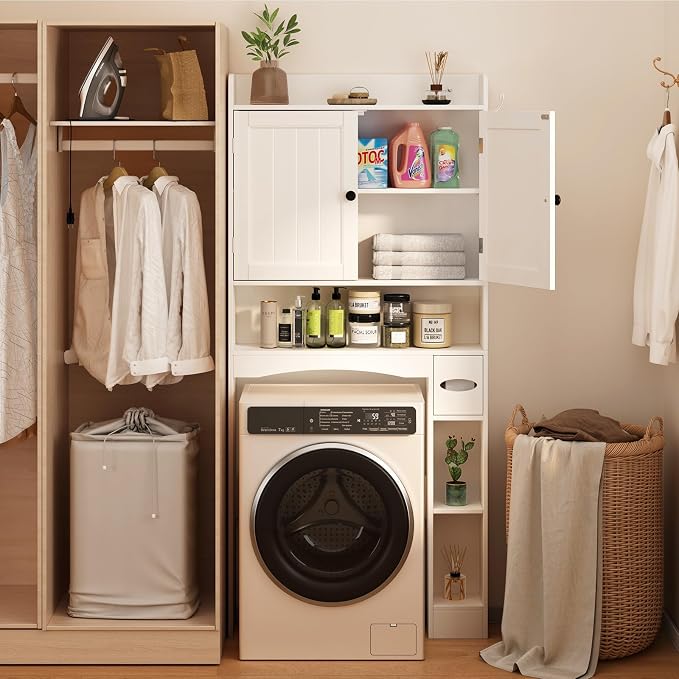 Ahomly Over The Toilet Storage Cabinet, 32.3" W Over Toilet Bathroom Organizer - Image 8