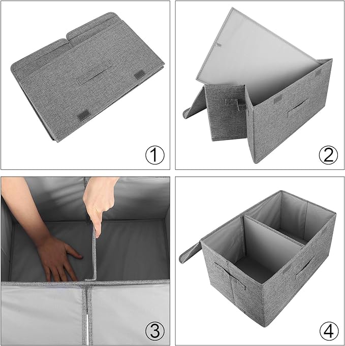 2 Pack Large Storage Boxes - Image 3