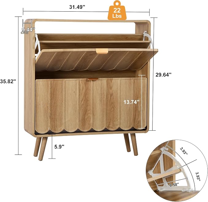 ORRD Shoe Storage Cabinet for Entryway - Image 2