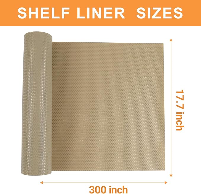 Cabinet Shelf Liner Khaki 17.7 inch Wide - Image 8