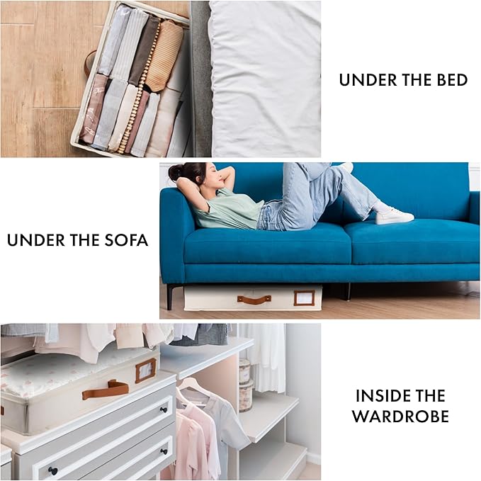 HOMELUX THEORY 2pc Under Bed Storage Containers, Bedroom Under the Bed Drawer - Image 6