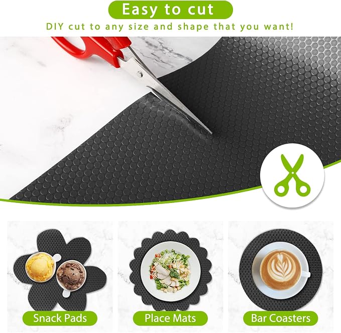HooTown Shelf Liner Kitchen Cabinet Drawer Mats 17.5 Inch Wide x 6.5 Feet Long - Image 2