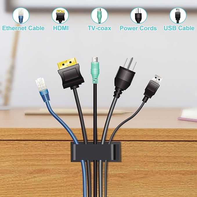 50 PCS Black Cable Clips - Image 3