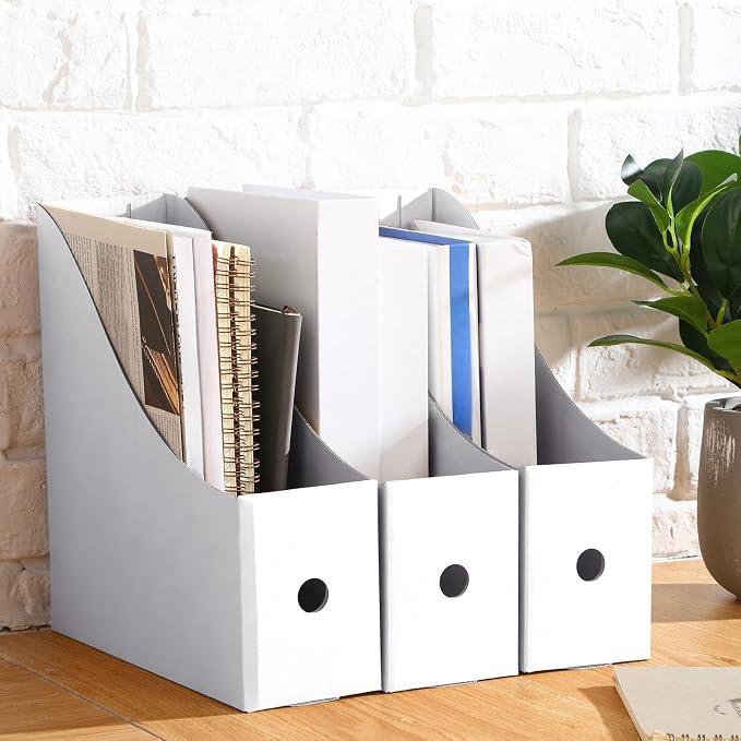 Thenshop 24 Pcs Cardboard Magazine File Holders Magazine Book Bin Box - Image 6