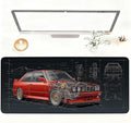 Retro Car Blueprint Mouse Pad – Large Extended Desk Mat 35.43 x 15.75 in – by LEIWEIHOPE