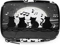 Moon Cat Music Note Pattern Pill Organizer Travel Medicine Case by Unknown