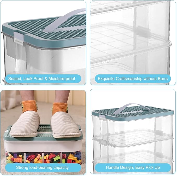 Toys Organizer Storage Case for Lego Box Kids Toy Stackable Building Blocks - Image 7