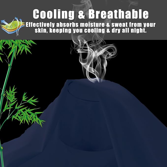 Pillow Cases King Size 2 Pack, Bamboo Rayon Cooling Pillowcases - Image 4