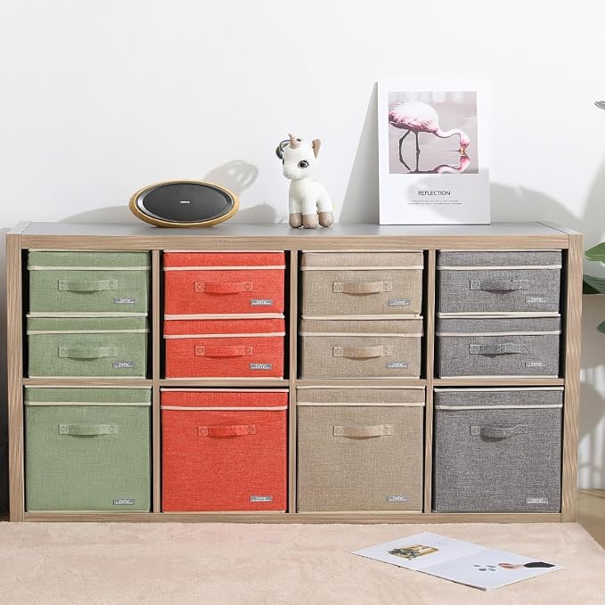 YueYue Cloth Foldable Fabric Bins Box Storage - Image 6