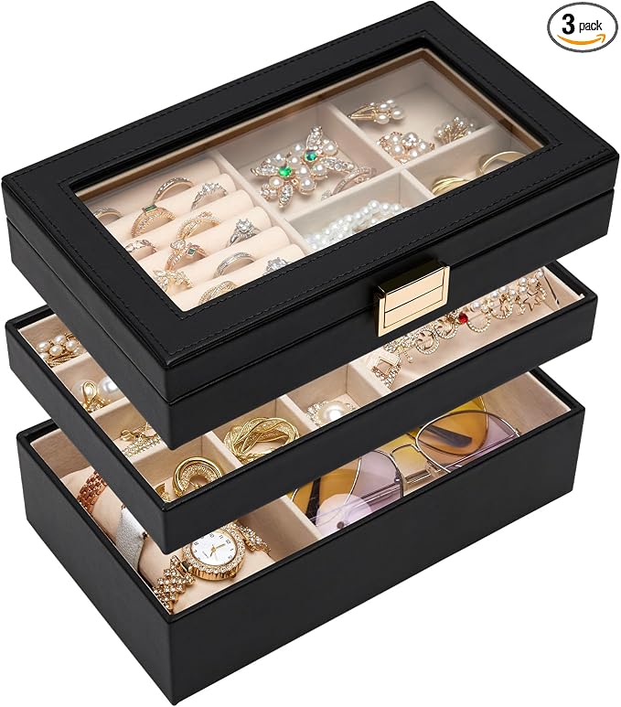 Homde Jewelry Tray Stackable Jewelry Box by Homde