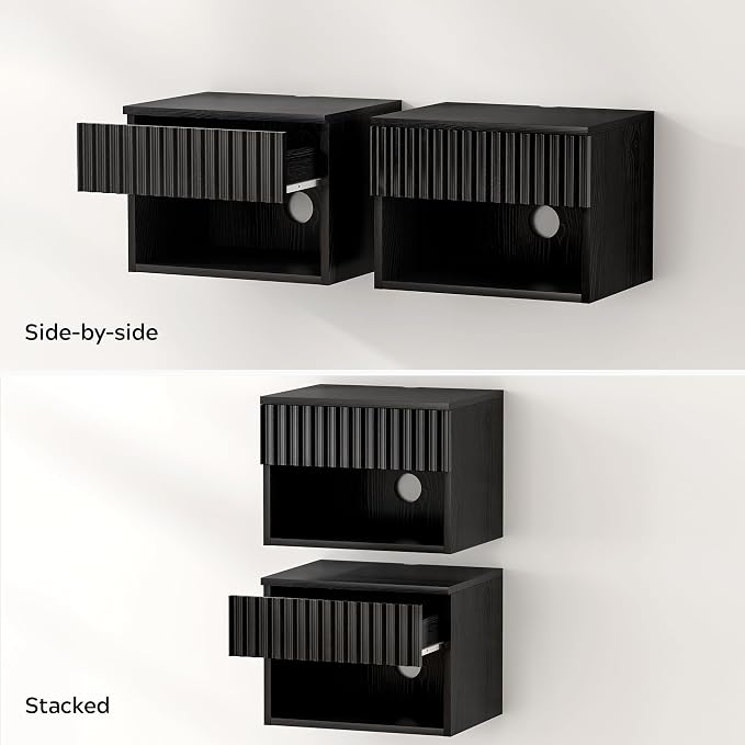 Fluted Floating Nightstand Set of 2 - Image 5