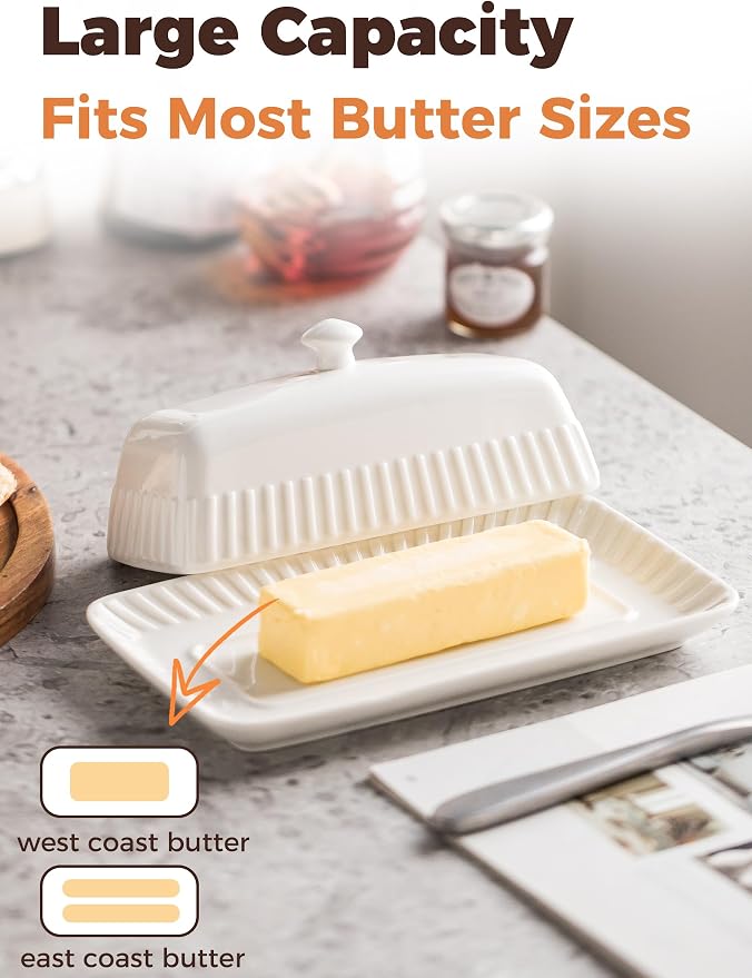 Ceramic Butter Dish with Lid, Butter Dishes - Image 9