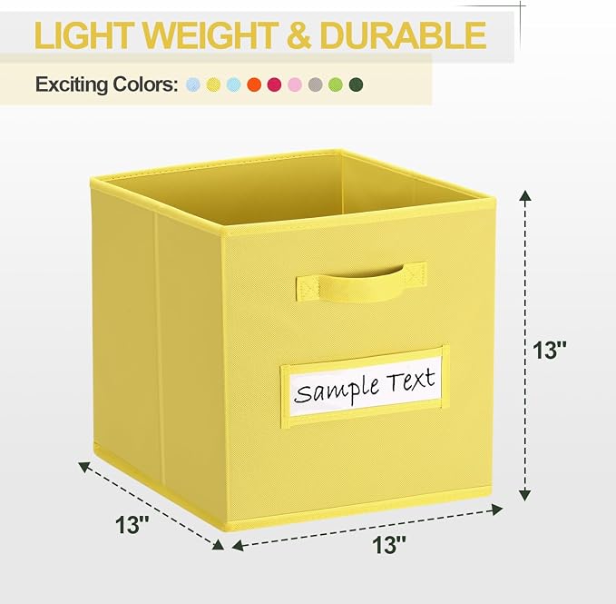 artsdi 13x13 storage cube bins Foldable Fabric storage cubes - Image 2