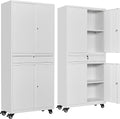SISESOL White Metal Storage Cabinet by SISESOL