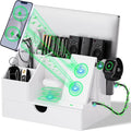 Sleek White PU Leather Charging Station by LADSTAG